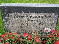  Olof Lindström familjegrav i Orrvik. Olof Johansson Lindström 1873-1940 och hans hustru Sigird Kristina (f Strandberg) 1875-1946. (min farfarsfar och farfarsmor)